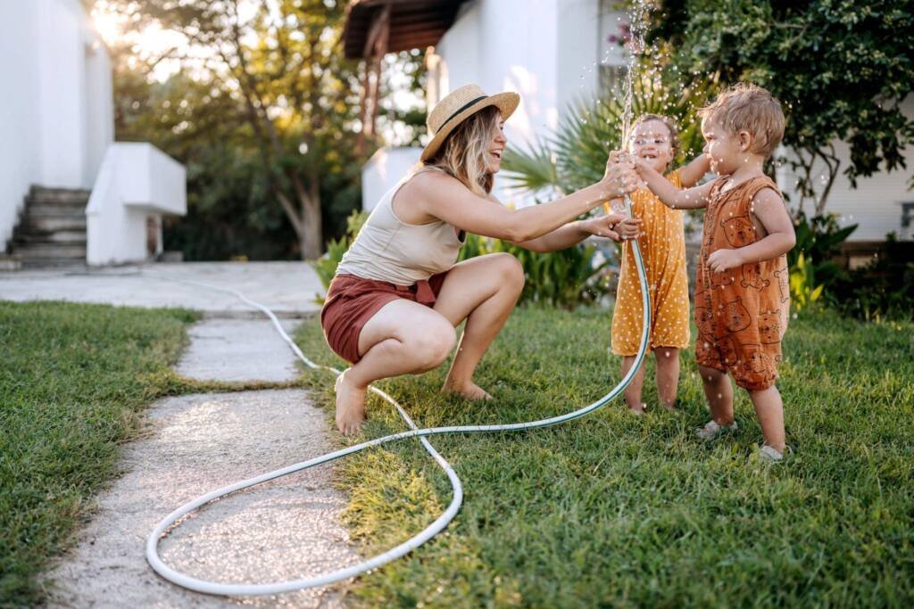 children excited about nature 